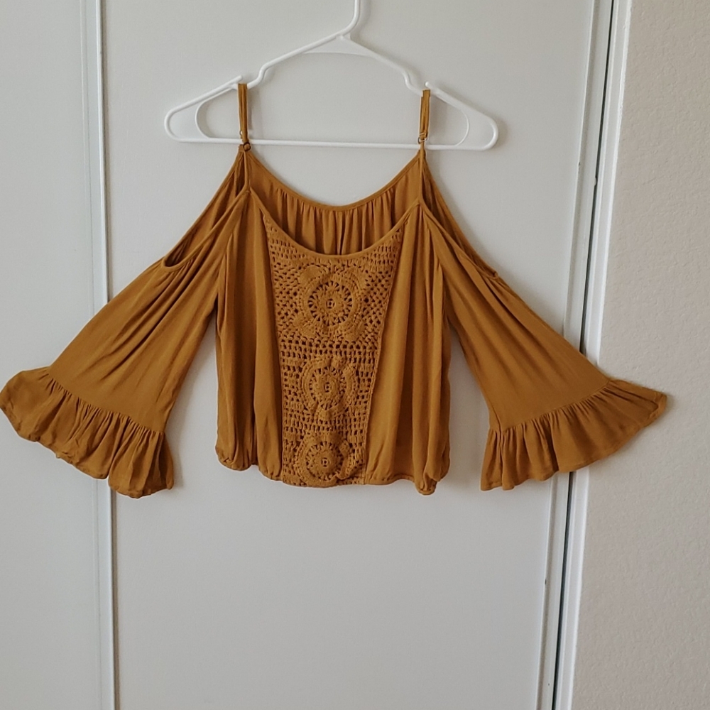 Orange shirt for women size small with sleeves
